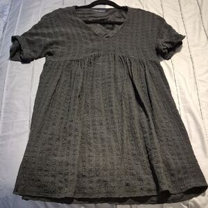 KLD Women's Black Textured Dress